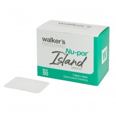 Walkers Nu-por Sterile Island Dressing 7.5x 5cm 50Bx Walkers Nu-por Sterile Island Dressing 7.5x 5cm 50Bx